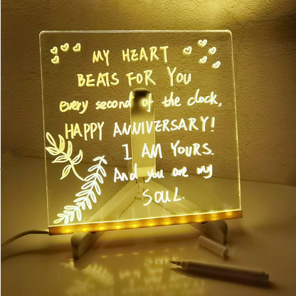 🎁LED Light Up Drawing Board for Kids – Reusable Acrylic Art Board🎅