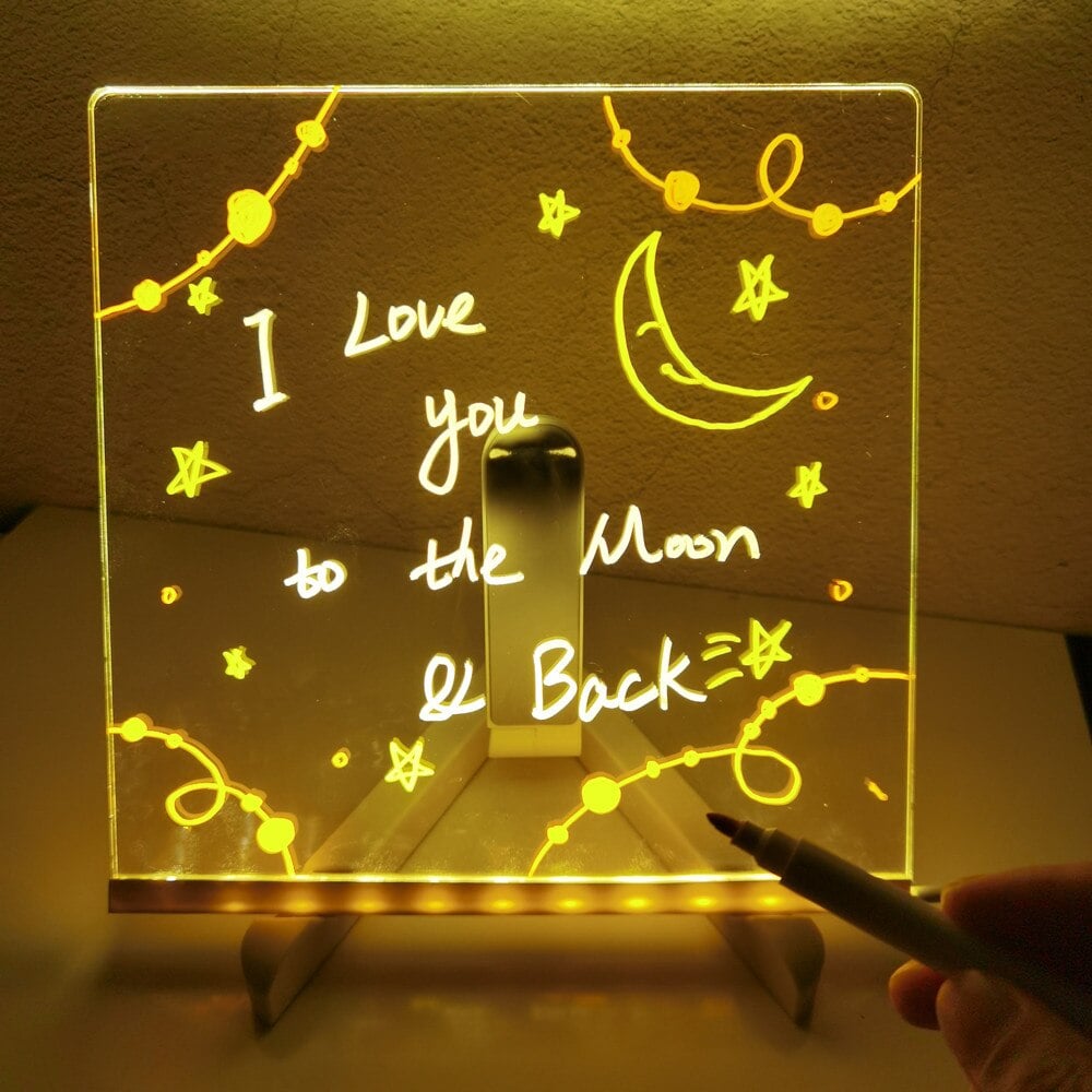 🎁LED Light Up Drawing Board for Kids – Reusable Acrylic Art Board🎅