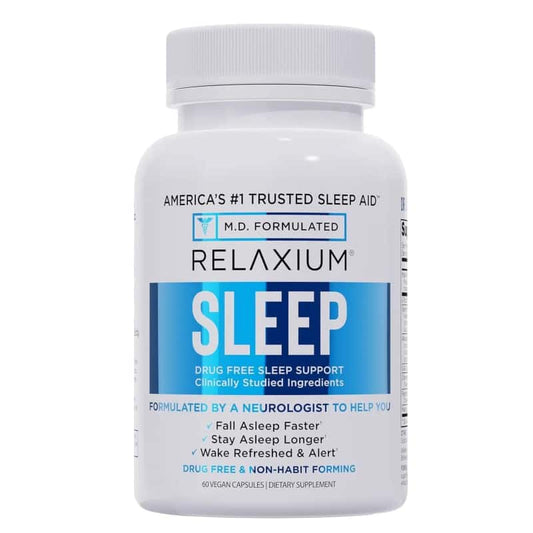 Sleep Aid for Adults, 5mg Melatonin, Magnesium Glycinate, 30-Day | Non-Habit Forming Dietary Supplement, Drug-Free, Stress Relief