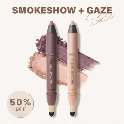 2-in-1 Eyeliner & Eyeshadow Stick with Smudge Brush | Long-Lasting & Smudge-Proof