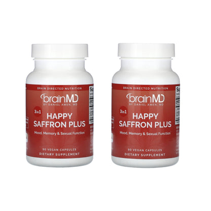 Happy Saffron Plus, 90 Vegan Capsules，Feel the Joy of a Balanced Mind &Restful Sleep