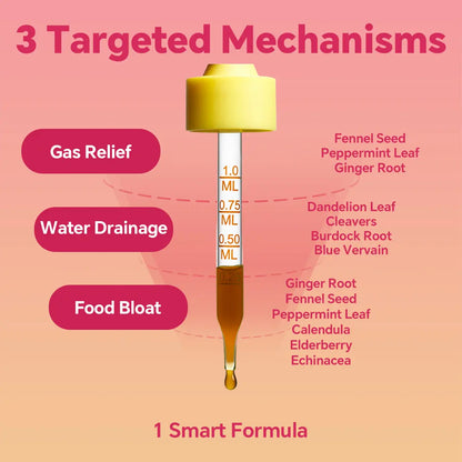 Cutting Drops – Lymphatic-Focused Debloat Formula ,for Lymphatic Drainage, Bloat Relief, Digestive Comfort and Detox – Mango Dragonfruit Flavor, 30 Servings