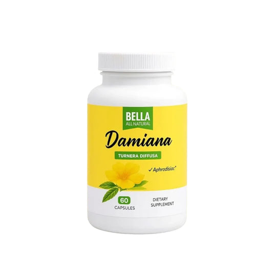 Damiana Capsules,  Leaves & Magnesium, A Dietary Supplement Maintaining Energy Balance, Reduce Stress And Sleep Better, 60 Capsules