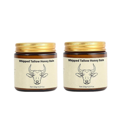 Lopeie Whipped Tallow Honey Balm | 4 oz Grass-Fed Moisturizer for Face & Body | Lavender Scented Hydrating Cream for Dry Skin