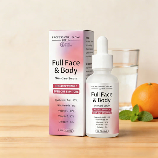 5-in-1 Anti-Aging Serum: Vitamin C Face & Body Serum to Hydrate, Firm & Reduce Wrinkles