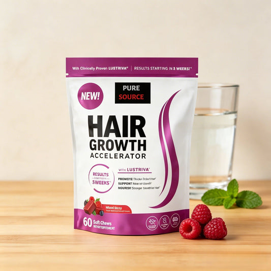 Hair Growth Accelerator Soft Chews, Hair Growth Vitamins for Women and Men 60pc