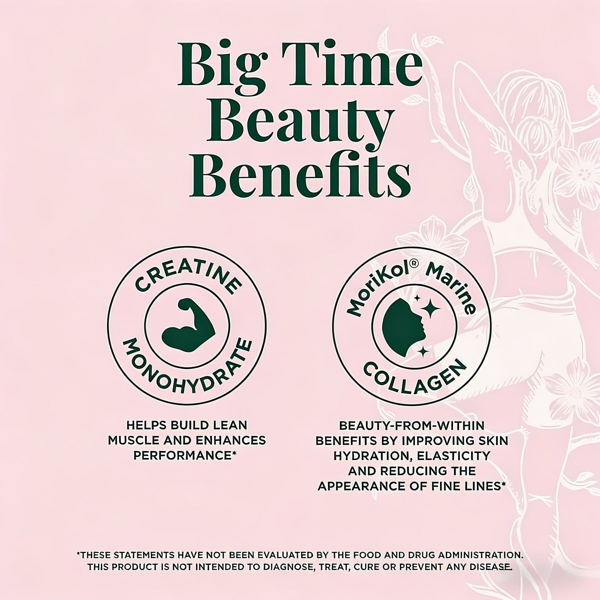 Creatine & Collagen Stick Packs,5g Creatine Monohydrate + 1g MoriKol Collagen -Supports Strength, Recovery & Skin Health ,20 Servings