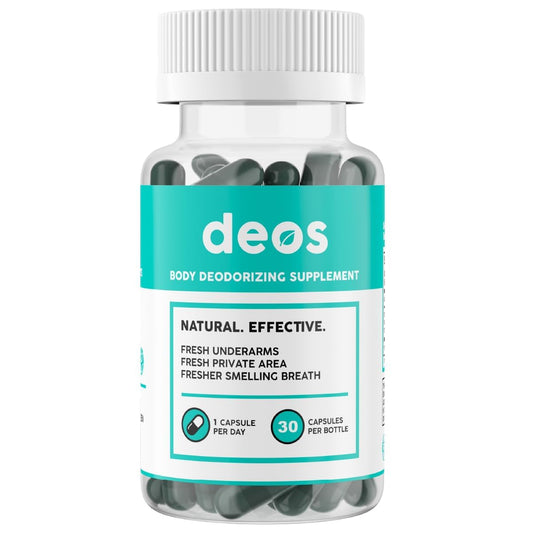 DEOS Chlorophyll Internal Deodorant Capsules – Whole Body Freshness, 30 Count