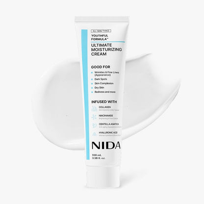 Ultimate Moisturizing Cream | Centella Asiatica, Niacinamide, Hyaluronic Acid, Collagen | Wrinkles, Fine Lines, Dark Spots, Dry Skin, Redness | 3.38 fl. oz., 100ml