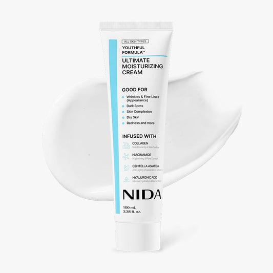 Ultimate Moisturizing Cream | Centella Asiatica, Niacinamide, Hyaluronic Acid, Collagen | Wrinkles, Fine Lines, Dark Spots, Dry Skin, Redness | 3.38 fl. oz., 100ml