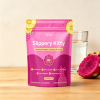 Slippery Kitty Feminine Probiotic + Moisture Gummies - All in One Solution with Slippery Elm 60 Count Pineapple Flavor