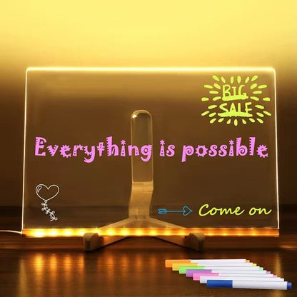🎁LED Light Up Drawing Board for Kids – Reusable Acrylic Art Board🎅