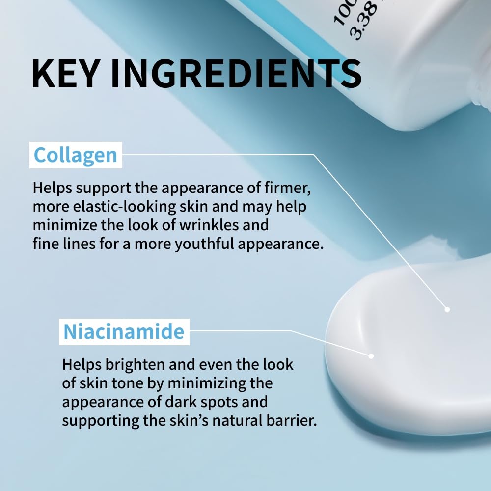 Ultimate Moisturizing Cream | Centella Asiatica, Niacinamide, Hyaluronic Acid, Collagen | Wrinkles, Fine Lines, Dark Spots, Dry Skin, Redness | 3.38 fl. oz., 100ml