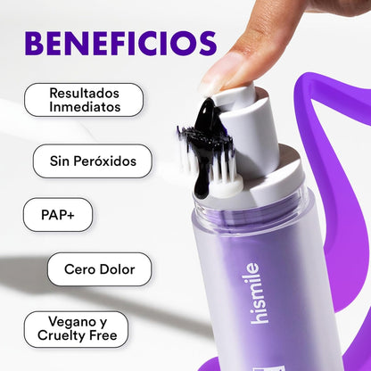 smile v34 Colour Corrector, Tooth Stain Concealer&Whitening Booster, Purple Toothpaste