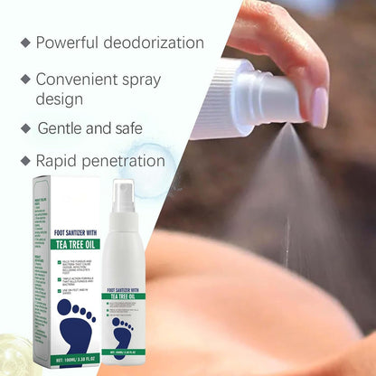 2PCS Foot Spray with Tea Tree Oil,Tea Tree Oil Spray for Foot,Clearing Foot & Shoe Spray,Refreshing and Comfortable