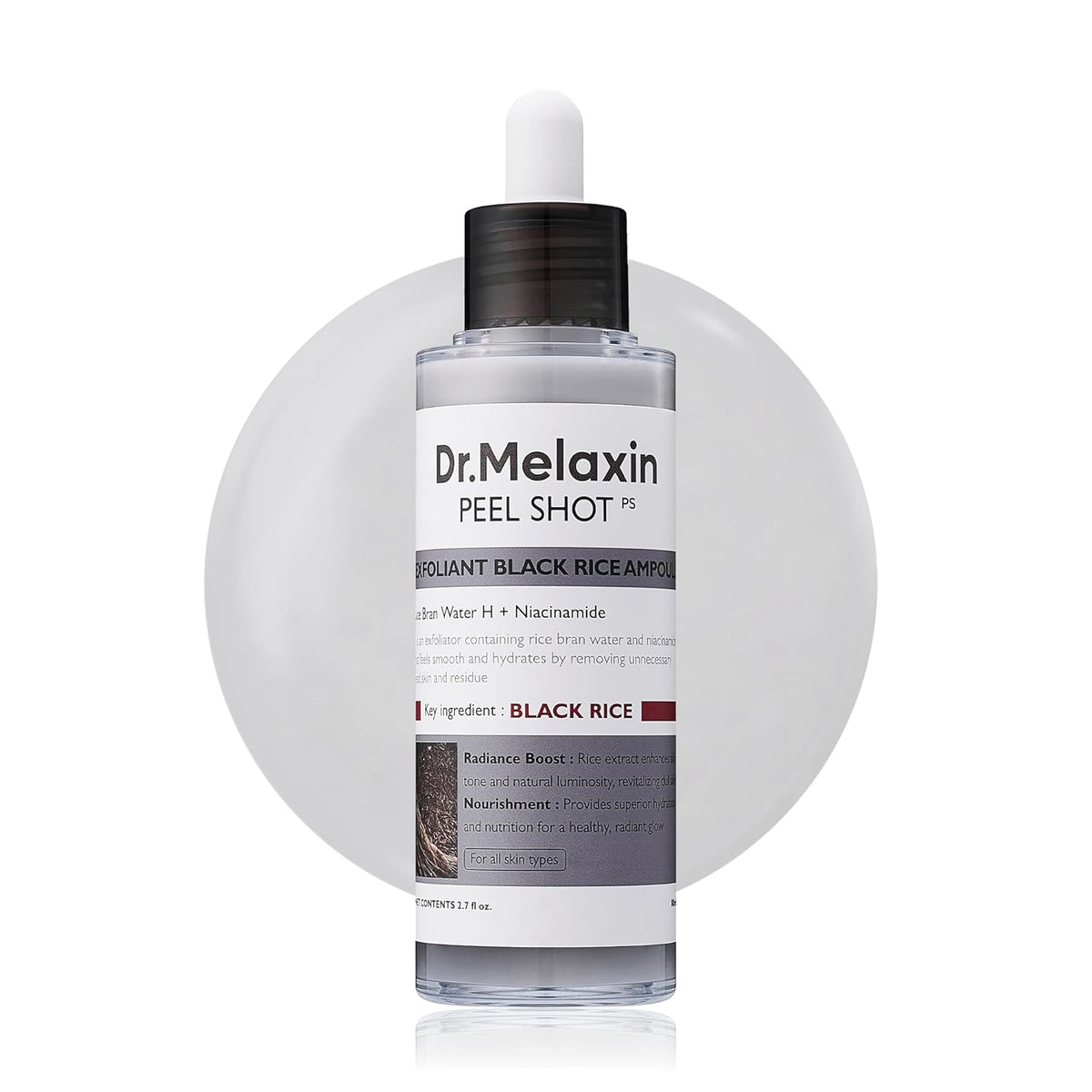 Peel Shot Glow Rice Ampoule Duo White rice ampoule+Black rice ampoule Soft Exfoliating Face and Body Scrub Dead Skin Cells, Blackheads Remover for All Skin Types2
