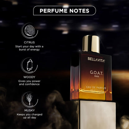 GOAT Man Eau De Parfum Perfume with Bergamot, Patchouli & Vetiver|Premium, Long Lasting Spicy & Woody Fragrance for Men, 100 ML