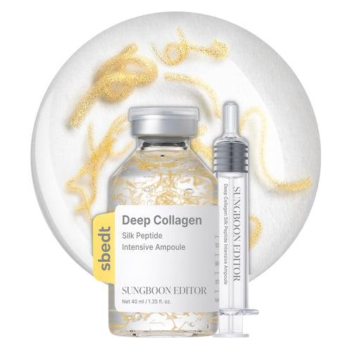 Intensive Silk Peptide Ampoule, Copper Peptides Serum for Face with Collagen & Multi Peptides, Hydrating Korean Skincare Facial Serum for Smooth-Looking Skin, 1.35 fl oz