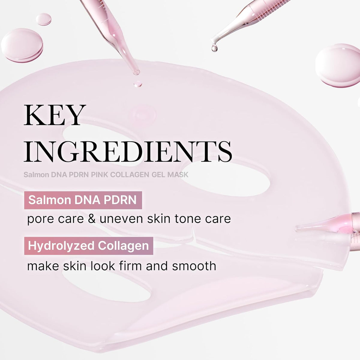 Jelly Gel Mask with Salmon PDRN Pink Collagen | Overnight Face Mask for Glass Glow Skin | Elasticity, Hydrating| 28g x 4ea