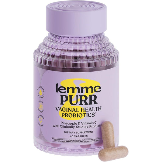 Lemme Purr Vaginal Probiotics for Women, 30-Day Supply | pH Balance, Odor & Urinary Health | Lactobacillus Blend, Clinically Tested | Pineapple & Vitamin C