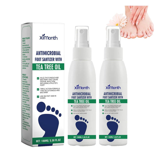 2PCS Foot Spray with Tea Tree Oil,Tea Tree Oil Spray for Foot,Clearing Foot & Shoe Spray,Refreshing and Comfortable