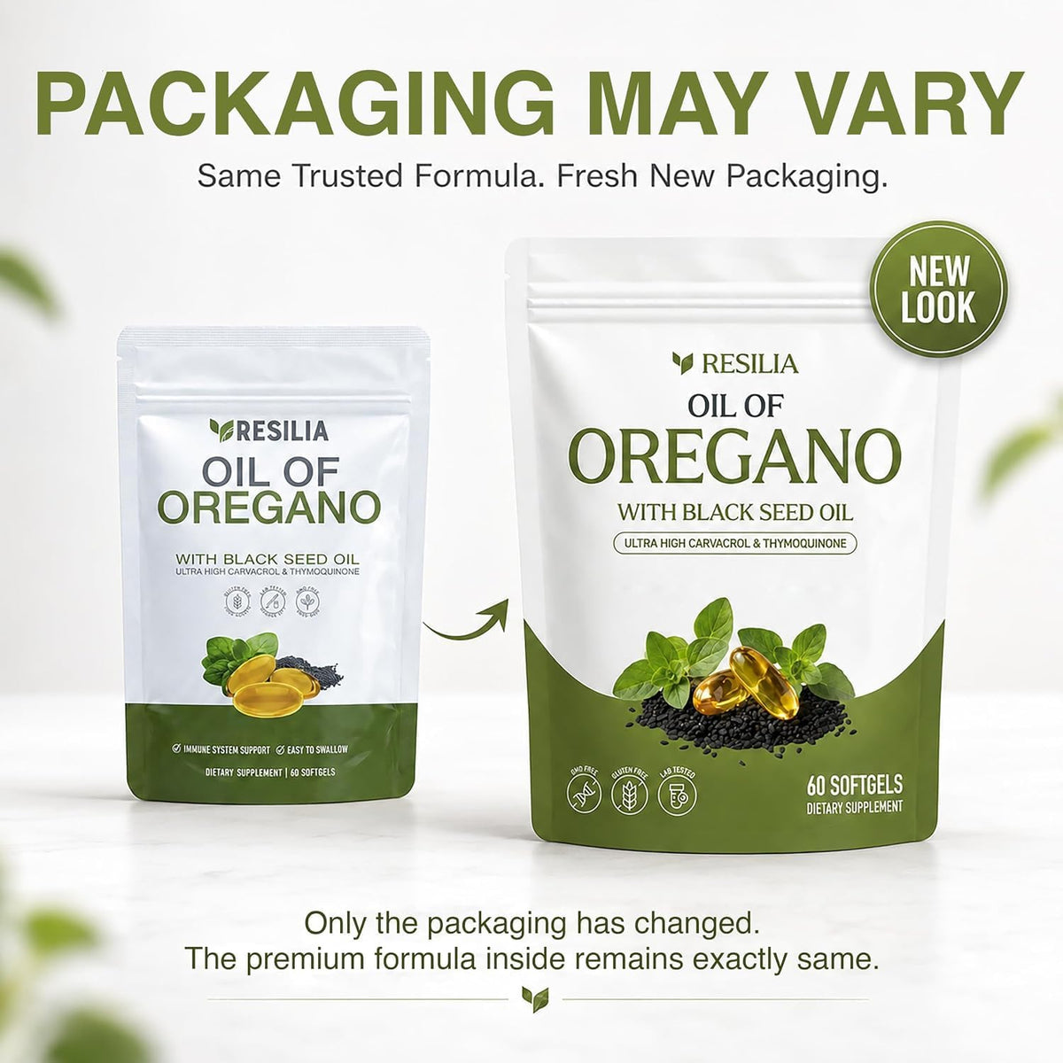Oil Of Oregano Softgels with Black Seed Oil - 120 Softgels | Non-GMO, Gluten-Free and Soy-Free