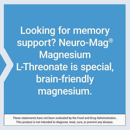 Neuro-Mag Magnesium L-Threonate, Memory Health, Quick Thinking, Cognitive Health Support, Vegetarian, Non-GMO, 90 Vegetarian Capsules (144 mg from 2000 mg Magtein magnesium L-threonate
