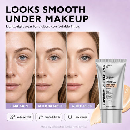 Instant  Face Tightener Cream, Temporary Firming Tightening Serum Advanced Formula Effect for Under Eye Bags & Fine Lines. Puffiness & Wrinkles, Includes Applicator Brush.1.35 fl oz /40ml