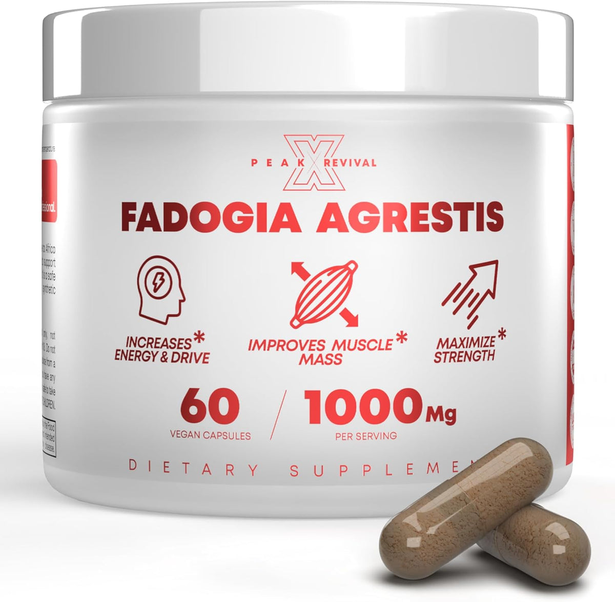 1000mg Per Serving Supplement - Potent Extract to Increase Energy, Athletic Performance & Muscle Mass - Supplements, Made in The USA (60 Capsules)