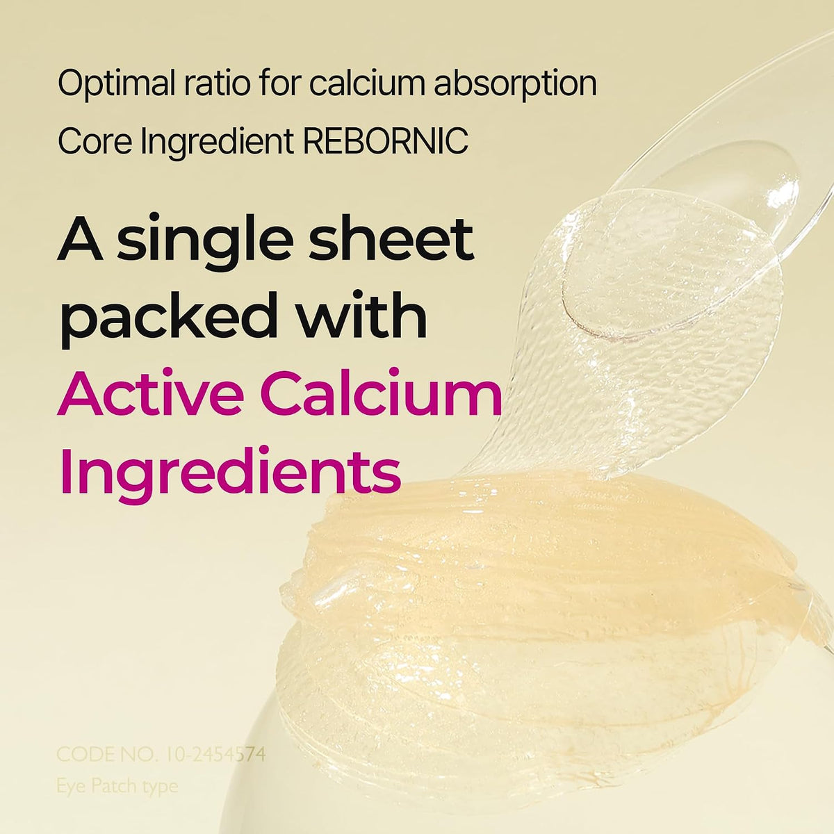 Firming Collagen Eye Patch Calcium Volume Under Eye Patches for Puffy Eyes & Dark Circles, Hydrogel Eye Mask for Wrinkles, Fine Lines & Sagging Skin,  Korean Skin Care (60 Count)