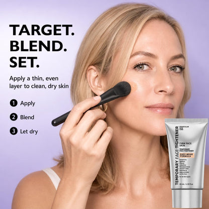 Instant  Face Tightener Cream, Temporary Firming Tightening Serum Advanced Formula Effect for Under Eye Bags & Fine Lines. Puffiness & Wrinkles, Includes Applicator Brush.1.35 fl oz /40ml