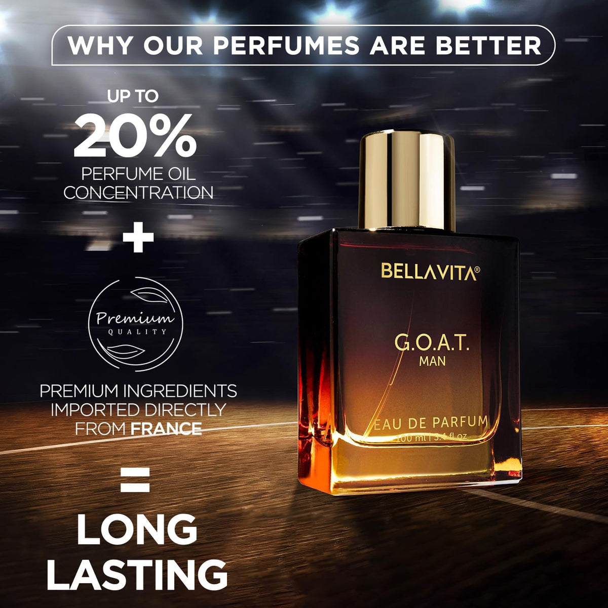 GOAT Man Eau De Parfum Perfume with Bergamot, Patchouli & Vetiver|Premium, Long Lasting Spicy & Woody Fragrance for Men, 100 ML