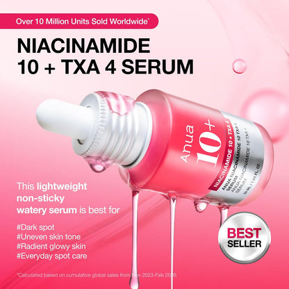 Niacinamide 10 + TXA 4 Serum, Korean Skincare, 1.01 fl.oz | Dark Spot Care, Lightweight & Hydrating All-in-One Daily Facial Serum for Glass Skin