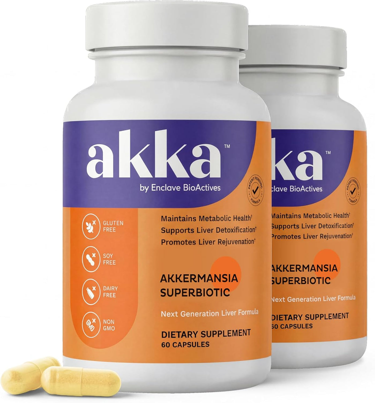 Akkermansia Probiotic, Liver & Digestive Health Support, Non-GMO, 4 Pack | Daily Wellness Support with Akkermansia Muciniphila, Gluten-Free
