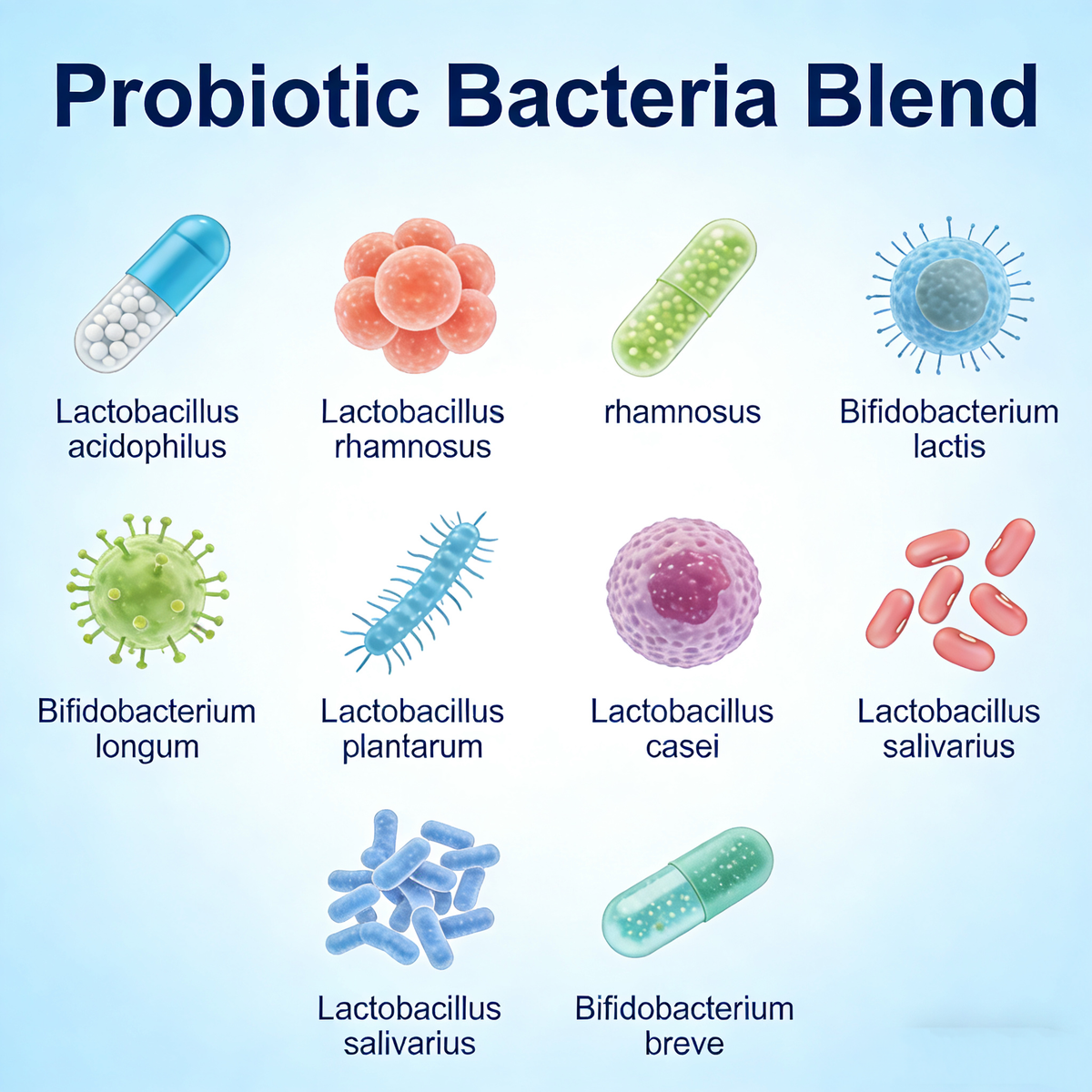 Highly Active Probiotic Blend Supports Gut Health, Aids Digestion, and Protects the Stomach and Intestines Dietary Supplement