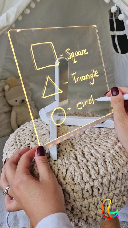 🎁LED Light Up Drawing Board for Kids – Reusable Acrylic Art Board🎅