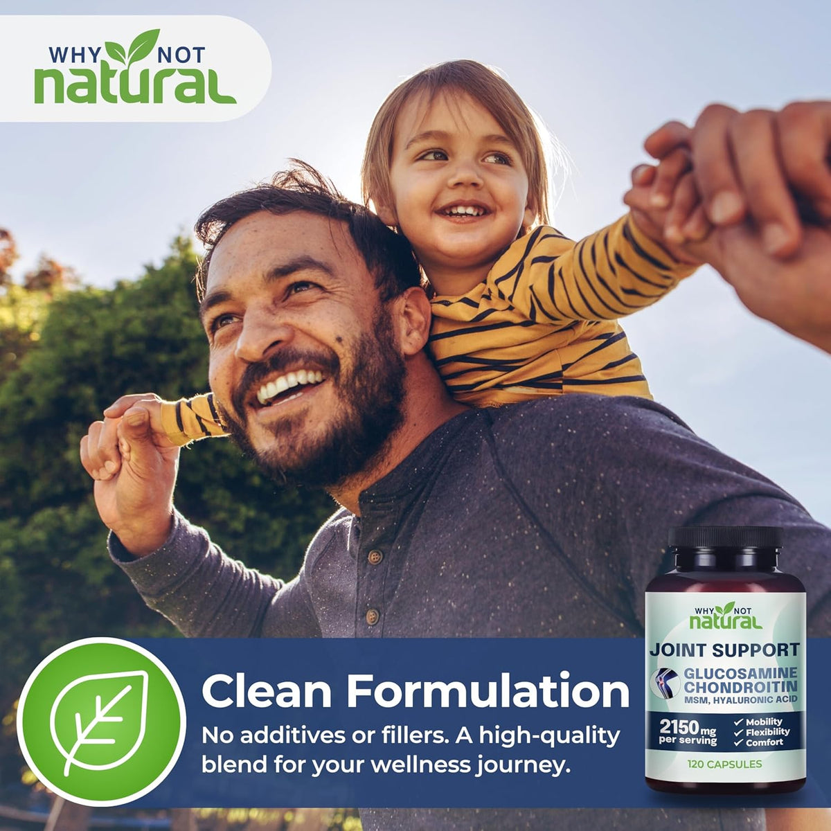 Glucosamine Chondroitin MSM Joint Support Knee & Joint Health Supplement