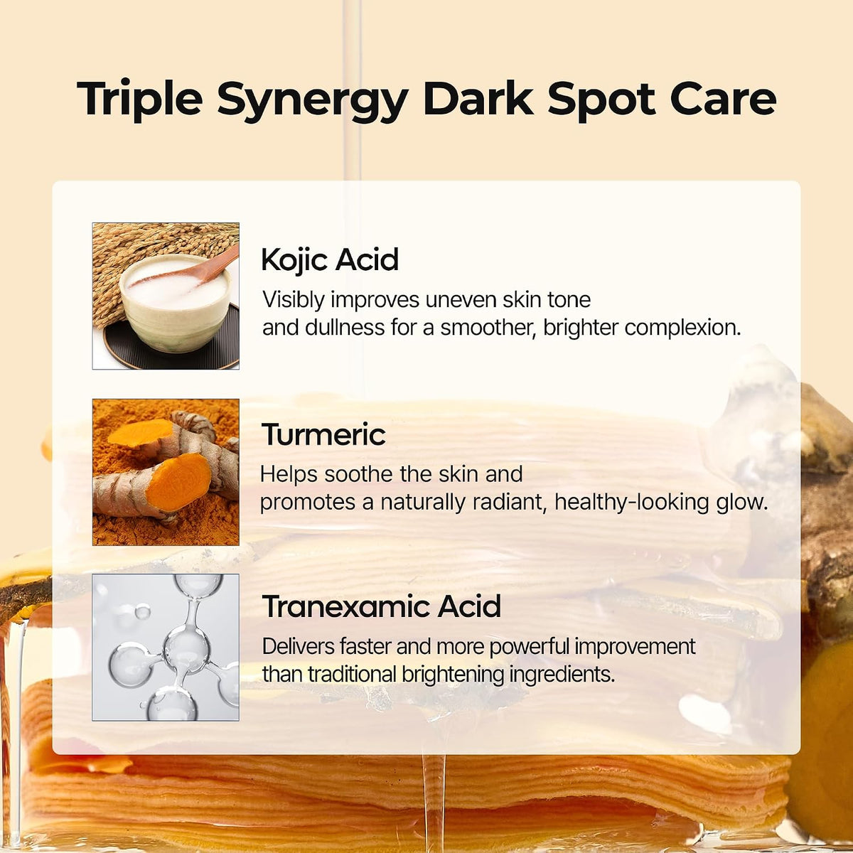 TX Kojic Acid Turmeric Toner Pads with Tranexamic Acid, Brightening Toner Pad for Pigmentation & Dark Spot Care, Gentle Keratin Care for Radiant Skin, Korean Skincare, 70 Sheets