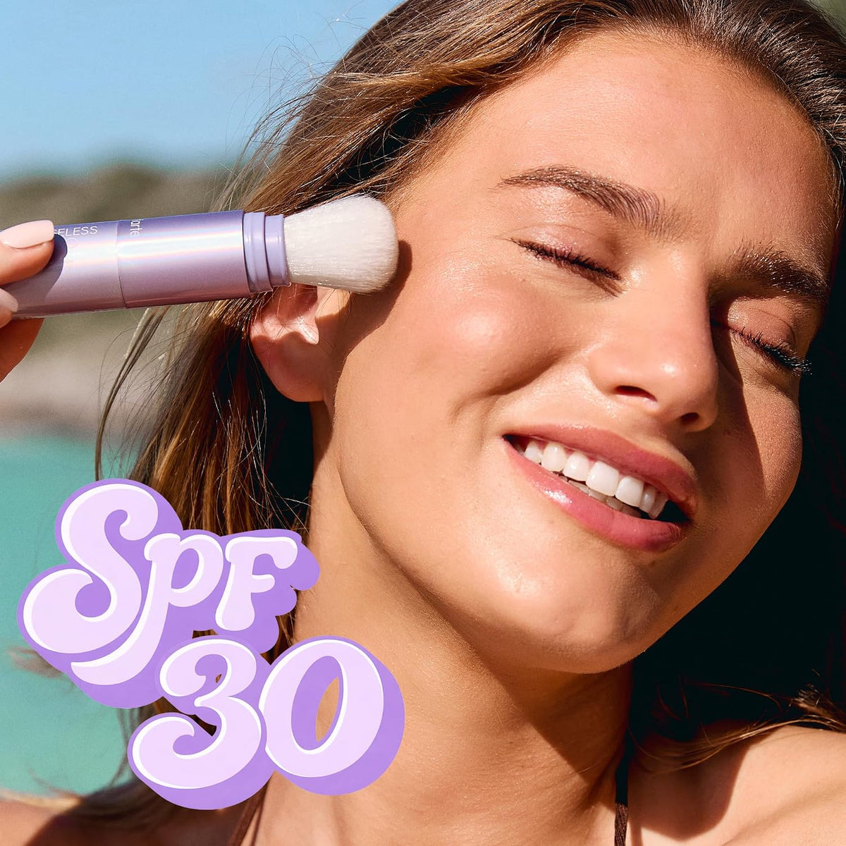 creaseless SPF 30 mineral powder – Brush On Sunscreen for Face, Body & Hairline, Sweat-Resistant 16HR Setting Powder