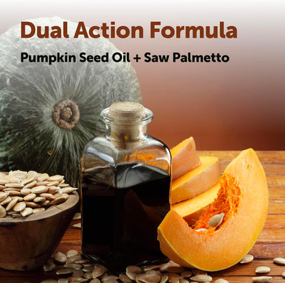 Pumpkin Seed Oil with Saw Palmetto, 300 Softgels | Cold Pressed, Pure Virgin Oil with Essential Fatty Acids & Phytosterols. For Men & Women. Non-GMO, Gluten Free.