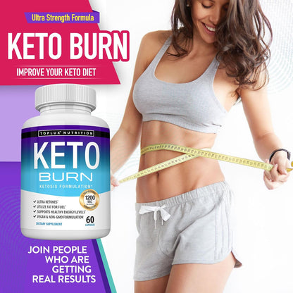 Keto Burn Pills Ketosis Weight Loss - 1200 Mg Ultra Advanced Natural Ketogenic Fat Burner Using Ketone Diet for Men Women