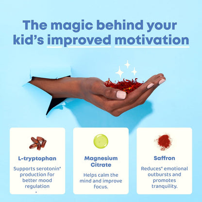 Mood Magic for Kids – Natural Mood Support Pixie Sticks Candy with Saffron Extract, Magnesium Citrate & Vitamin D3