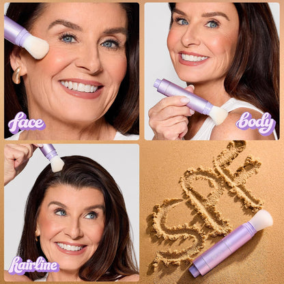 creaseless SPF 30 mineral powder – Brush On Sunscreen for Face, Body & Hairline, Sweat-Resistant 16HR Setting Powder