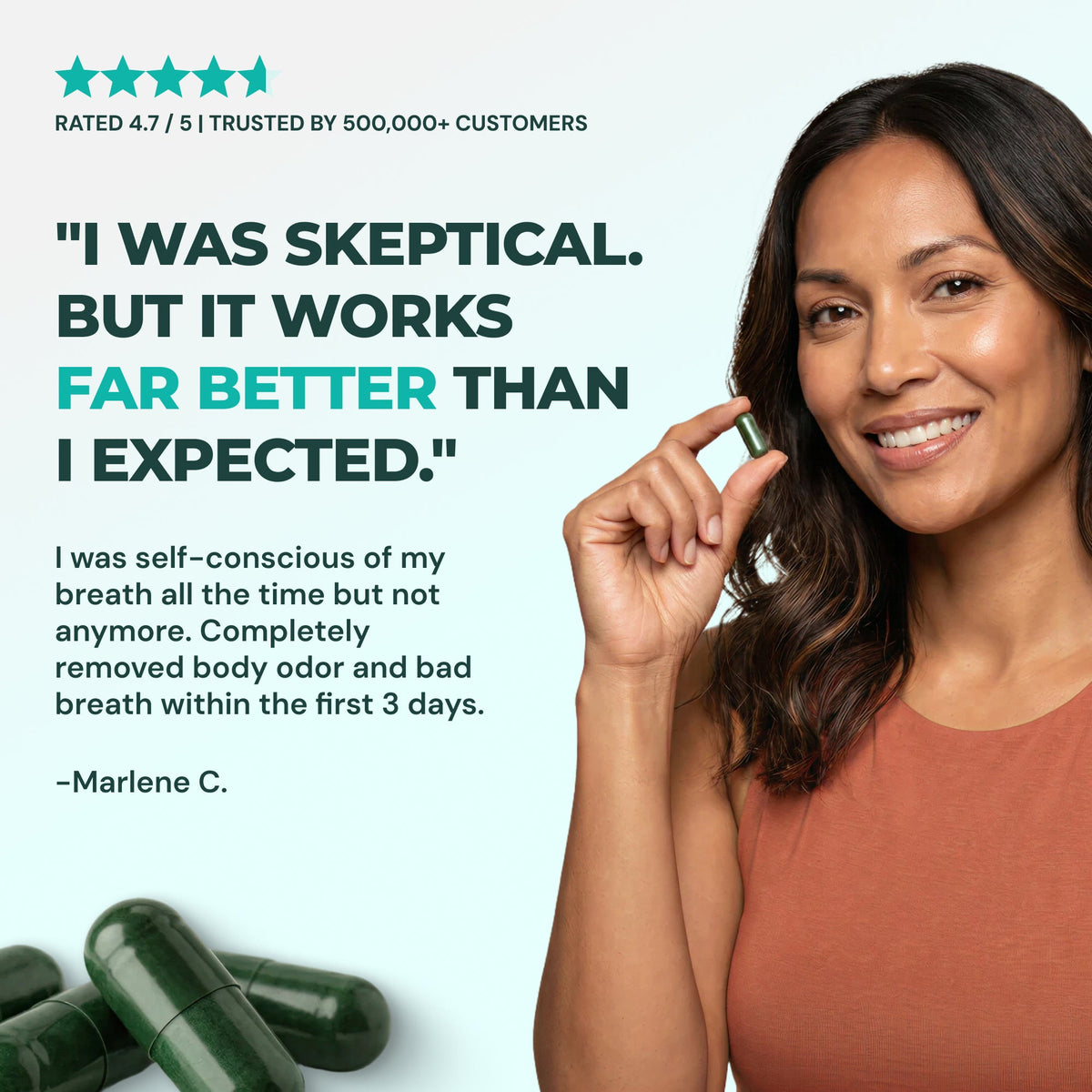 DEOS Chlorophyll Internal Deodorant Capsules – Whole Body Freshness, 30 Count