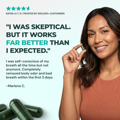 DEOS Chlorophyll Internal Deodorant Capsules – Whole Body Freshness, 30 Count