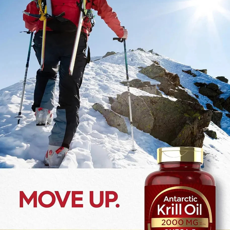 Antarctic Krill Oil 2000 mg | 120 Softgels for Men and Women | Omega-3 with Astaxanthin