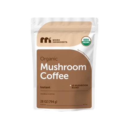 Organic Instant 10 in 1 Mushroom Coffee Powder, 28 Ounce (317 Servings) | Premium Arabica Coffee with Lion’s Mane, Chaga, Reishi & More