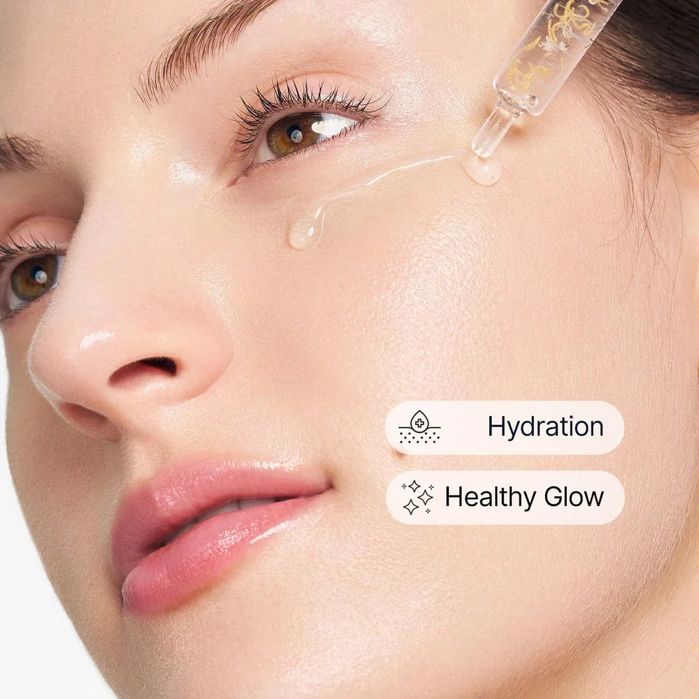 Intensive Silk Peptide Ampoule, Copper Peptides Serum for Face with Collagen & Multi Peptides, Hydrating Korean Skincare Facial Serum for Smooth-Looking Skin, 1.35 fl oz