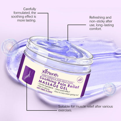 2PC Soothing Relief Massage Gel, Joint Gel Purple Gel Soothes for Knees, Lumbar, Neck, Hands and Joint Activities Throughout.(100g)