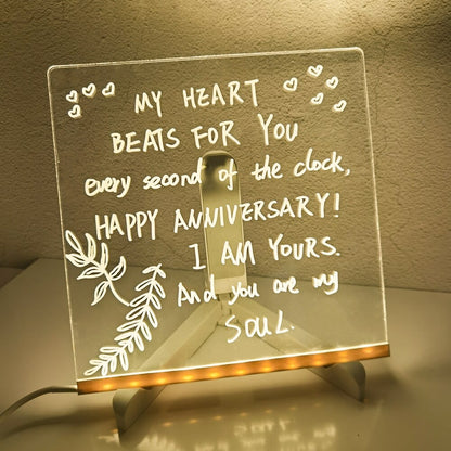 🎁LED Light Up Drawing Board for Kids – Reusable Acrylic Art Board🎅